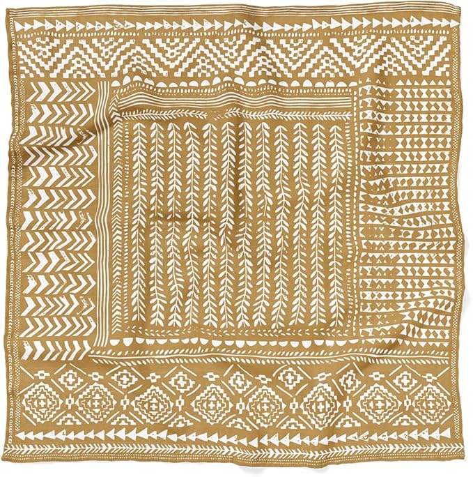 Mini Wander Swaddles for Newborns Muslin Swaddle Blankets - Breathable Soft Gender Neutral Receiving Blanket Baby Essentials | 47 x 47 Cotton - (Tapestry (Honey Gold)