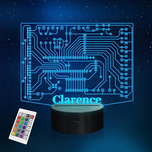 YuanDian Personalized Geeky Gifts, Computer Geekery PCB Lamp 16 Colors Changing Touch & Remote Control Night Light for Men Boys Women IT Tech Support Nerds Geek Lovers