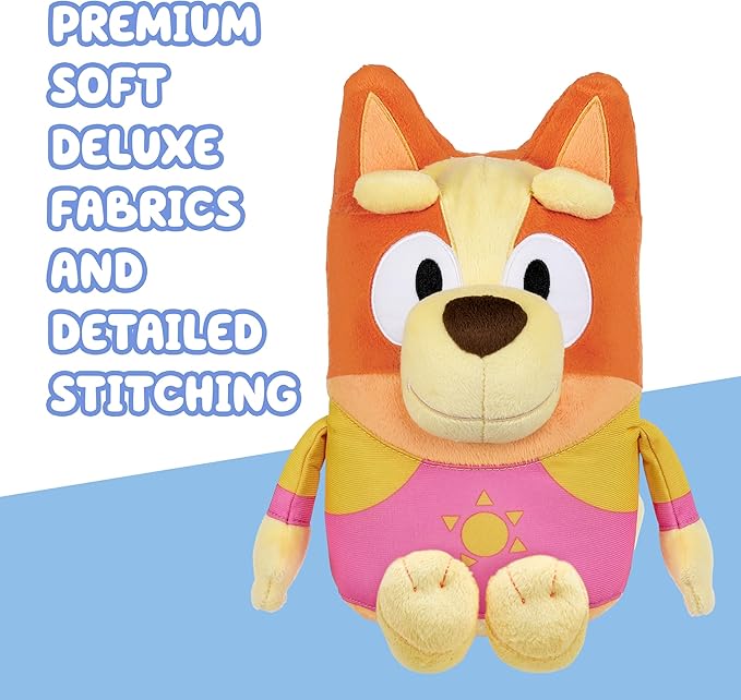 Bluey Sound Effects Talking Beach Bingo Plush, 13??Soft Musical Toys, Stuff Toys with 9 Different Phrases, Singing Plushies for Kids