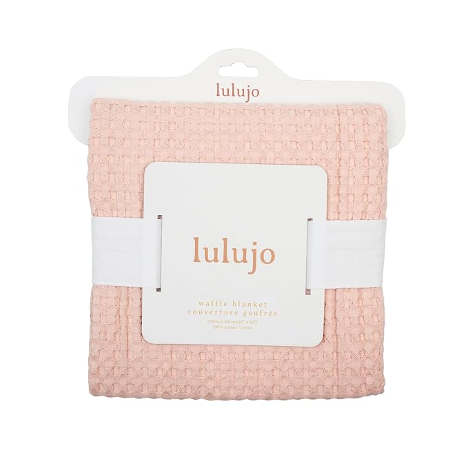 lulujo Soft Cotton Baby Blanket, Waffle Weave