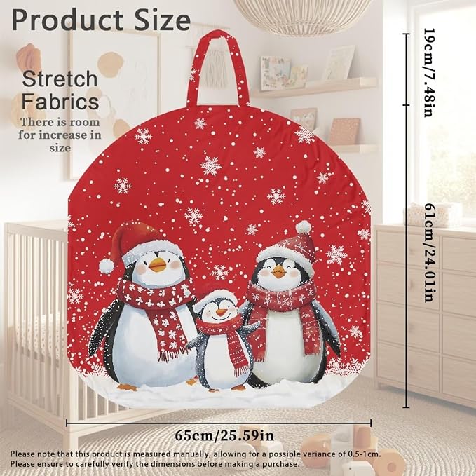 Christmas Penguin Nursing Pillow Cover for Breastfeeding Pillow Ultra Soft and Cozy Nursing Pillow Slipcovers,Nice Newborn Gift Best Choice for Mom or Baby Pillow Not Included