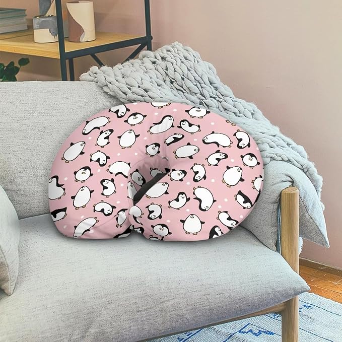 Penguin Breastfeeding Pillow Detachable Newborn Original Breastfeeding Slipcover Case Lightweight Head Support Protector Cushion Essential with Hidden Zipper Easy to Use