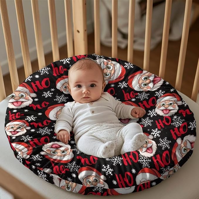 Santa Claus Nursing Pillow Cover Girls Breastfeeding Pillow Cover for Baby, Snug Fits Newborn Nursing Pillow Case Super Soft Breathable Breastfeeding Pillow Slipcover