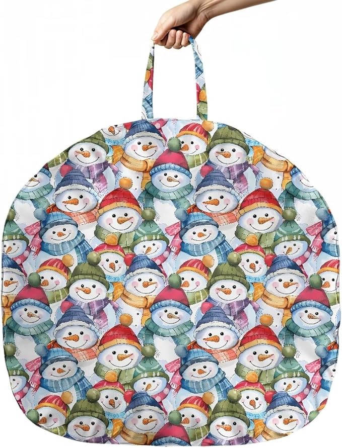 Colorful Snowman Boy Girl Gender Neutral Nursing Pillow Cover Baby Breastfeeding Slipcover Infant Newborn Nursery Bottle Pillowcase Feeding Cushion Cover (Pillow NOT Included)