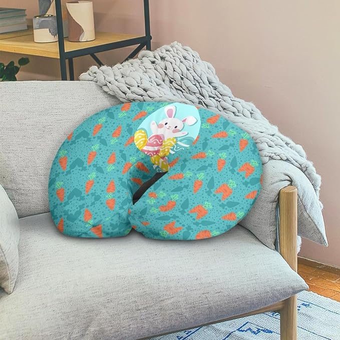 Easter Bunny Nursing Pillow Slipcover Sleeve, Ultra-Soft Baby Nursing Pillow Removable Cover for Breastfeeding Pillows, Pillow Not Included