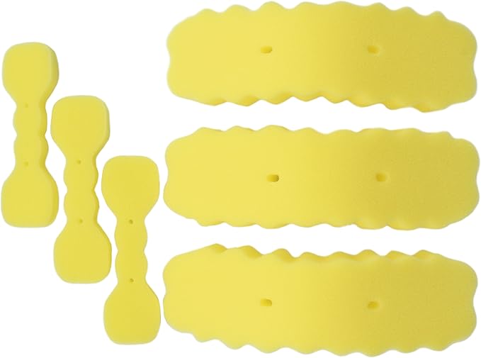 MoomooBaby Bottle Brush Replacement Sponges - 6-Pack Sponge Head Bottle Brush Cleaner Refills with 3 Bottle Sponges & 3 Nipple Sponges - Gentle & Non-Scratching Foam Material - Quick & Easy Attachment