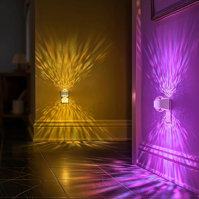Night Lights Plug into Wall, Star Projector for Bedroom, Night Light Projector for Kids, 9-Color RGB Galaxy Nightlight with Dusk to Dawn Sensor for Bathroom, Home Gaming Room Decor Giftsï¼? Pack