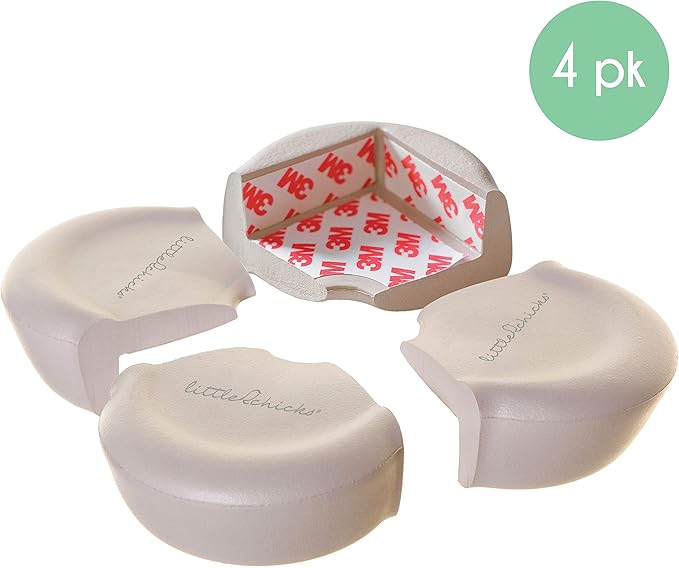 Little Chicks Extra Large Soft Corner Cushions - Table Corner Protectors - 8 Pack - Model CK033