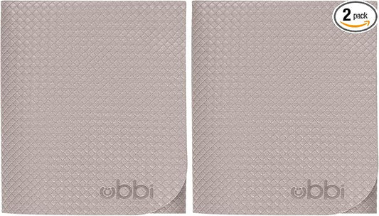 Ubbi On-The-Go Diaper Changing Baby Mat, Soft and Comfortable Diaper Bag Accessory Must Have for Newborns, Easy to Clean, Portable Folding Pad, Baby Traveling Accessories, Taupe (Pack of 2)