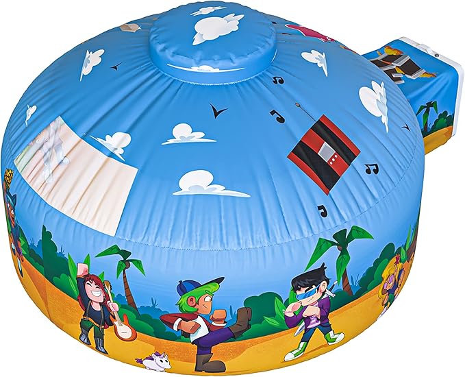 Skywin Air Tent for Kids (77??x 50?? Builds in 30 Sec, Toddler Tents Indoor for Imaginative Play, Spacious Kids Forts Indoor Playhouse for Boys & Girls Ages 3-14 (Fan Not Incl) (Blox Fortress)