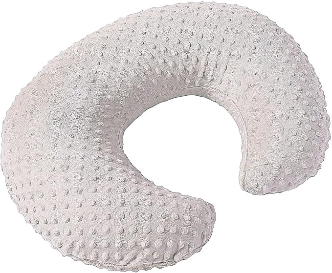 Nursing Pillow and Positioner Breastfeeding and Bottle Feeding, Propping Baby, Tummy Time, Sitting Support for Baby Boy Baby Girl, with Removable Dots Cover (Sand, 22 X 17.7 X 5.9 Inch)