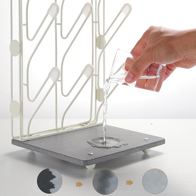 Taozun Vertical Baby Bottle Drying Rack, Space-Saving Countertop Organizer for Baby Bottles, Nipples & Sippy Cups