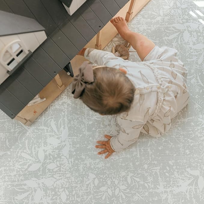 Little Landings Baby Play Mat for Floor - Eden (4x6ft) - Premium EVA Foam Play Mat for Babies & Toddlers (Ages 0-5+) - Non-Toxic Playmat for Tummy Time, Crawling & Playroom - Stylish & Comfortable
