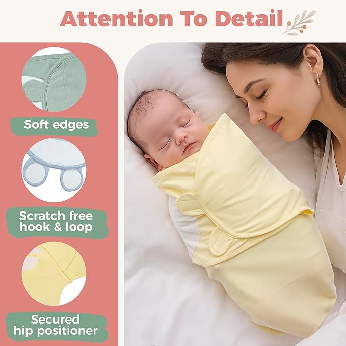 Organic Cotton Baby Swaddle Blankets-3 Pack Ultra-Soft, Breathable & Temperature- Regulating Newborn Receivin Blankets-Gentle on Delicate Skin, Cozy Sleep Aid, Set