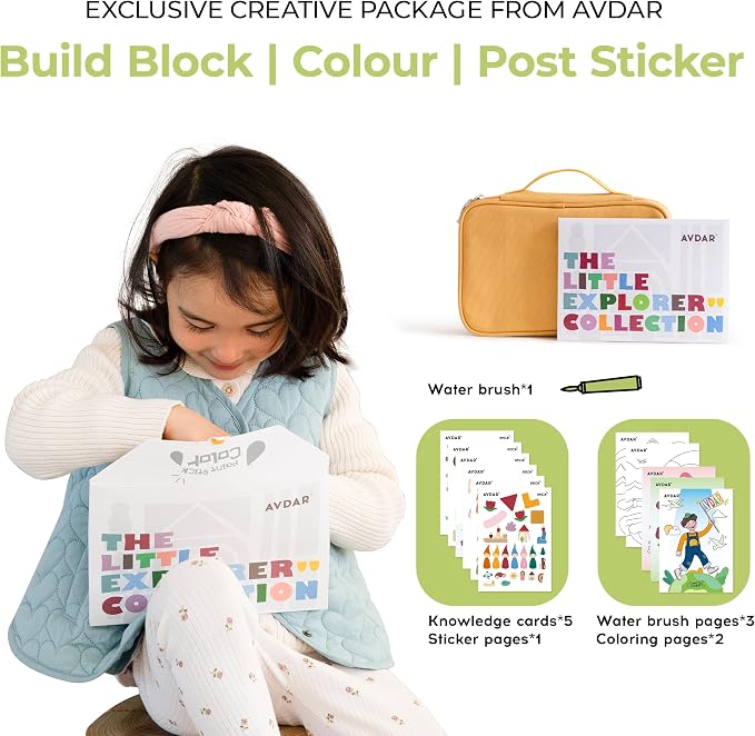 AVDAR Wooden Building Blocks for Toddlers 2-4 Years, Wooden Blocks Ages 1-3 Montessori Toys (Mom's Choice Award Winner)