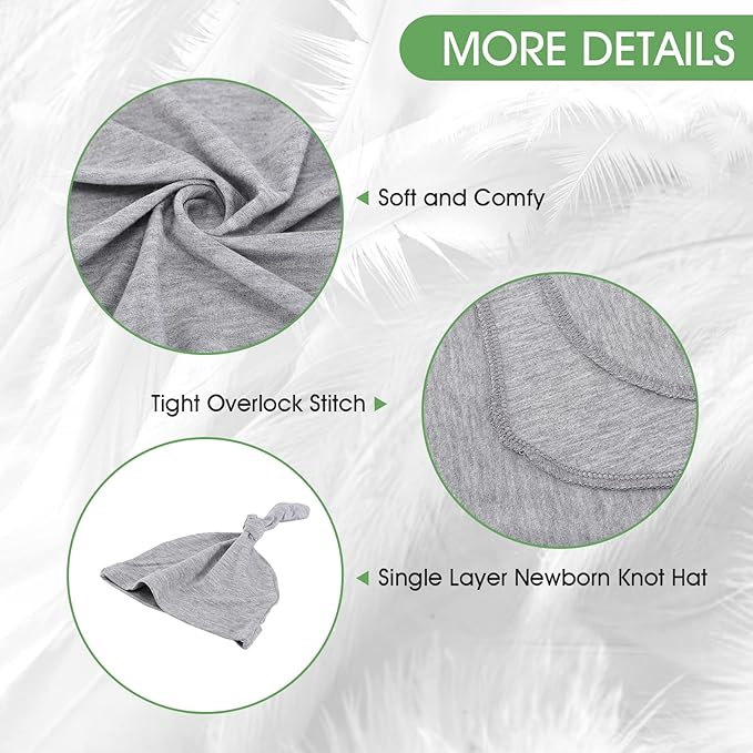 Cotton Knitted Baby Swaddle Blanket with Hat Headband Set Newborn Swaddle Wrap Receiving Blankets for Baby Girl Boy 35" x 35"(OliverGreen)