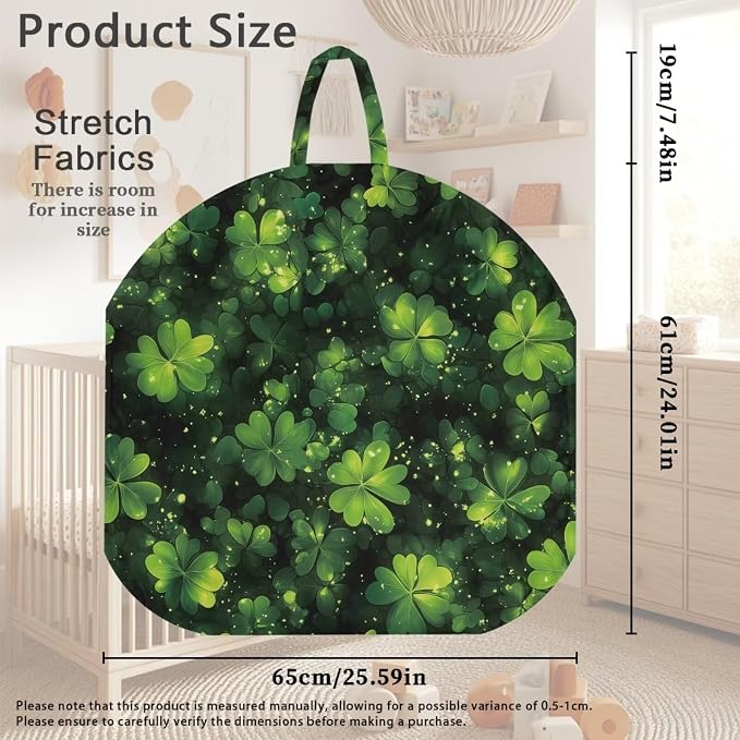 Four Leaf Clover Nursing Pillow Cover for Breastfeeding Pillows Breastfeeding Pillow Slipcovers for Baby Boys & Girls Ultra Soft Infant Nursing Pillowcase Pillow Case for Newborn