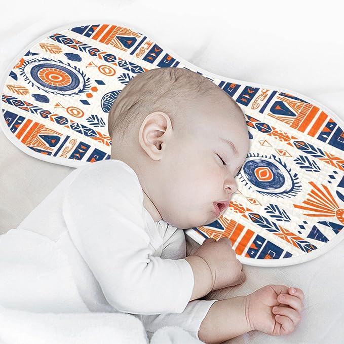 Native American Tribal Muslin Baby Burp Cloths - Super Absorbent and Soft Burping Rags - Cotton Burp Clothes Set for Boys and Girls, 1 Pack