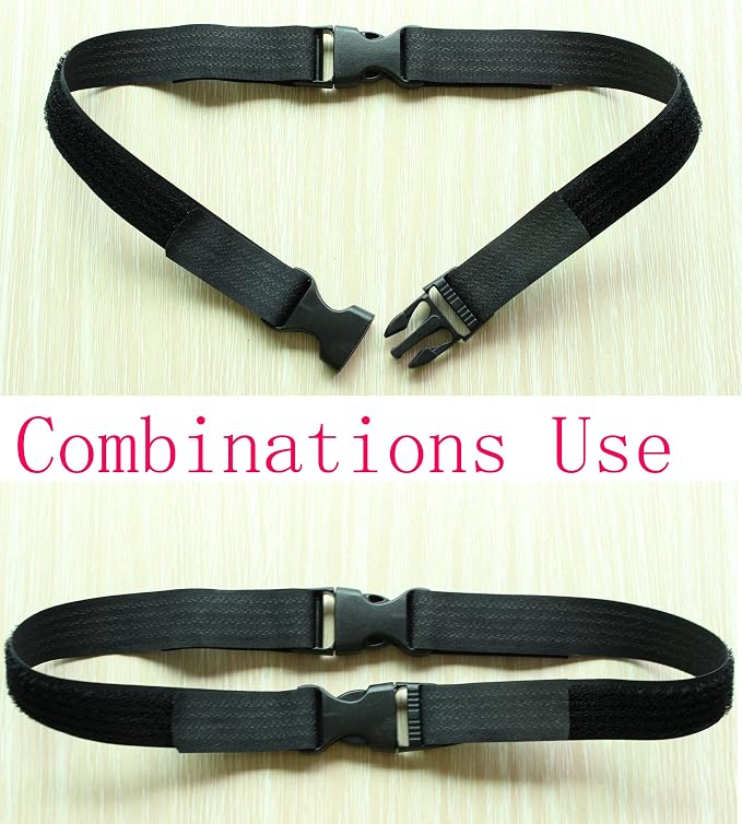 Multi-Functional Magic Buckle, Baby Safety Lock for The Door, Two-Door Refrigerator, Oven and Children's Safety Fence, Etc., or for The Fixed Baby Luggage (3 Pack Black)
