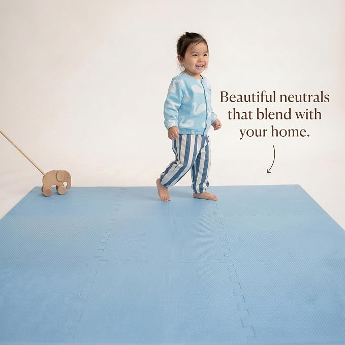Toddlekind Playmat -Classic Foam Play Mat- 4 x 4 feet Premium Quality Foam Play Mat for Babies/Toddlers, Stylish, Non-Toxic, Odorless, Slate