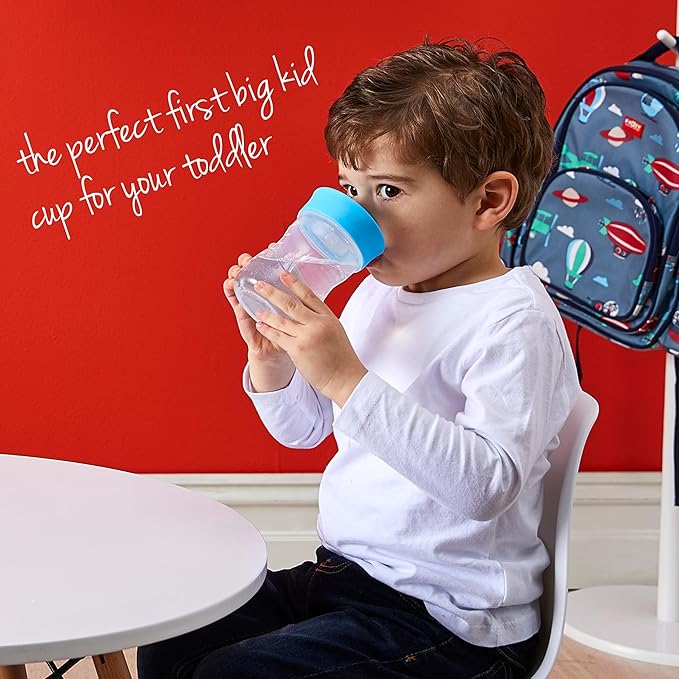 b.box Toddler Training Cup: Free Flow Opening, Great Transition from Sippy to Big Kid Cup. BPA Free, Dishwasher safe. Ages 12+ months (Lemon, 8oz)