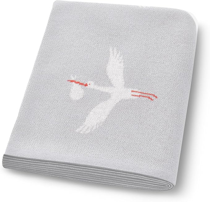 Receiving Baby Blanket,100% Luxury Cotton Knit Baby Blanket,Lightweight Cozy Neutral Swaddling Blanket for Newborns,Boys & Girls,Infant and Toddler