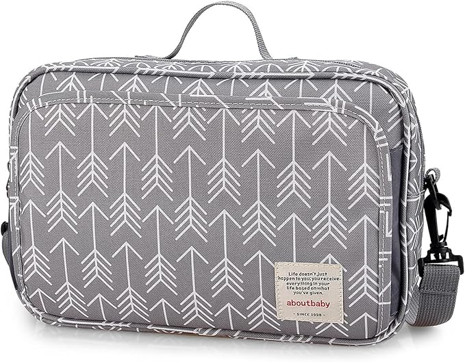SONARIN Pram Buggy Bag Organiser & Stroller Organiser,Large Stroller Storage with Deep Cup Holder,2 x Pram Hooks,Shoulder Strap Used as Carry-On Handbag,Universal Fit All Buggy Models(Grey)