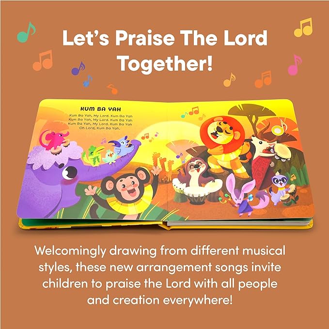 Praise The Lord Christian Sound Books for Kids - 6 Bible Songs for Toddlers ??Christian Gifts for Kids - Baby Bible for Baptism, Christening, Dedication Gifts, Sunday School, Preschool Homeschool