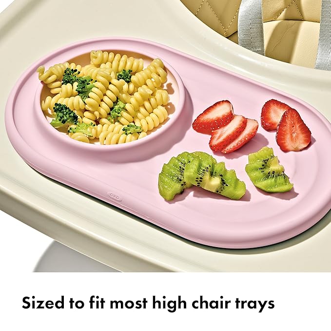 OXO Tot Textured Suction Plate & Spoons Set, Baby Led Weaning Supplies