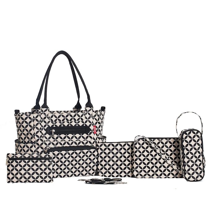 SoHo Grand Central Station Diaper Bag 7Pc, Stars