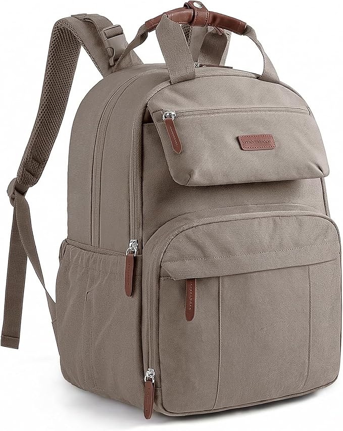 mommore Diaper Bag Backpack, Large Diaper Bag Travel Essentials for Mom Dad, Quick Access Baby Bag with Insulated Pockets, Changing Pad, Stroller Straps