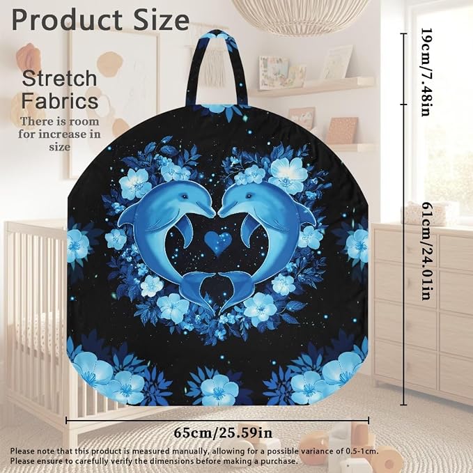 Dolphin Pillow Cover Breastfeeding Pillow Slipcover for Baby Boys & Girls Nursing Pillow Case for Newborn Soft Fabric Fits Snug On Infant Washable & Breathable