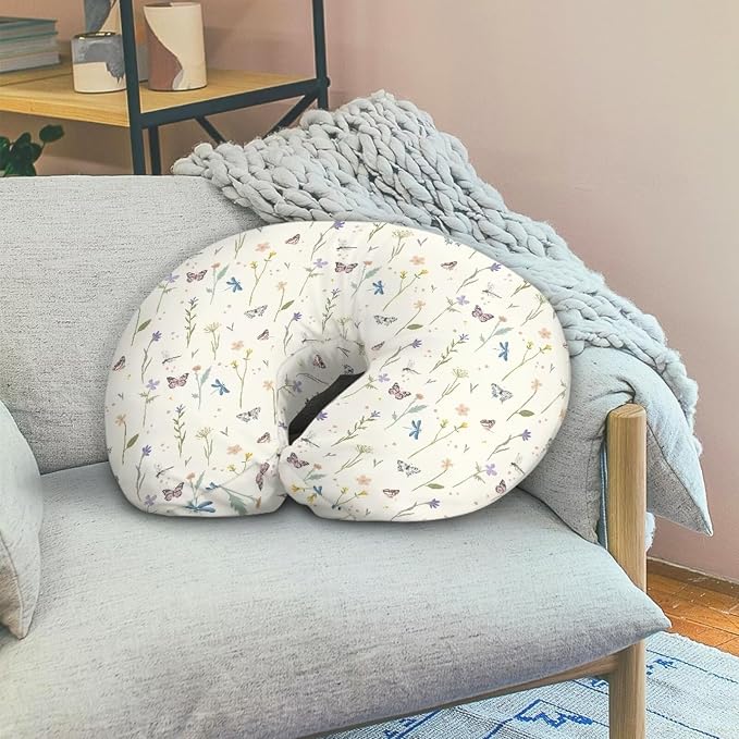 Flower Nursing Pillow Cover, Premium Quality Soft Breast Feeding Pillow Covers Great for Breastfeeding Moms