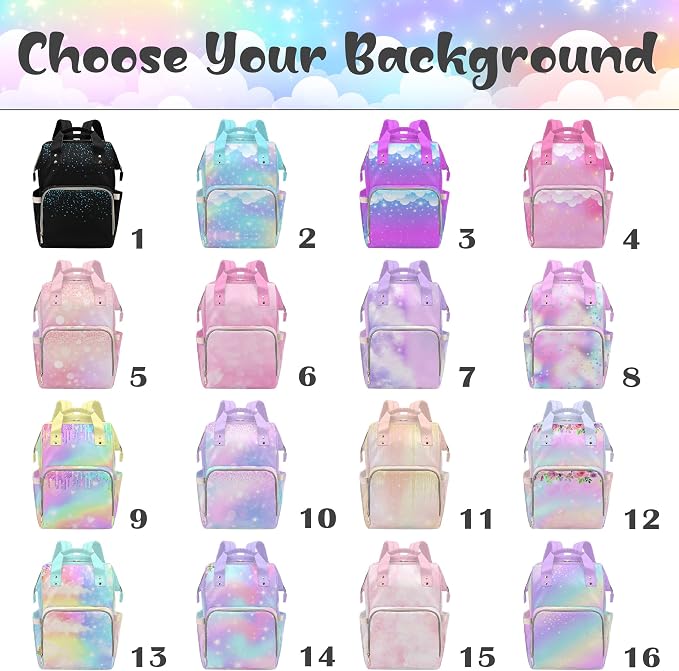MyPupSocks Custom Butterfly Floral Diaper Bag Backpack for Mom, Daughter & Granddaughter | Adorable Personalized Mommy Daypack, Perfect Mother’s Day Nappy Bag Gift