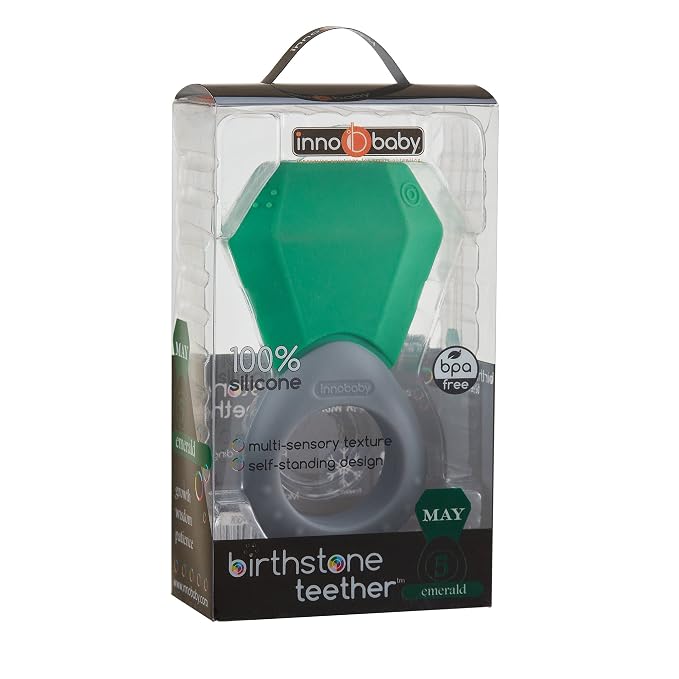 INNOBABY TEETHIN' Smart Birthstone Ring TEETHER - May (Emerald)