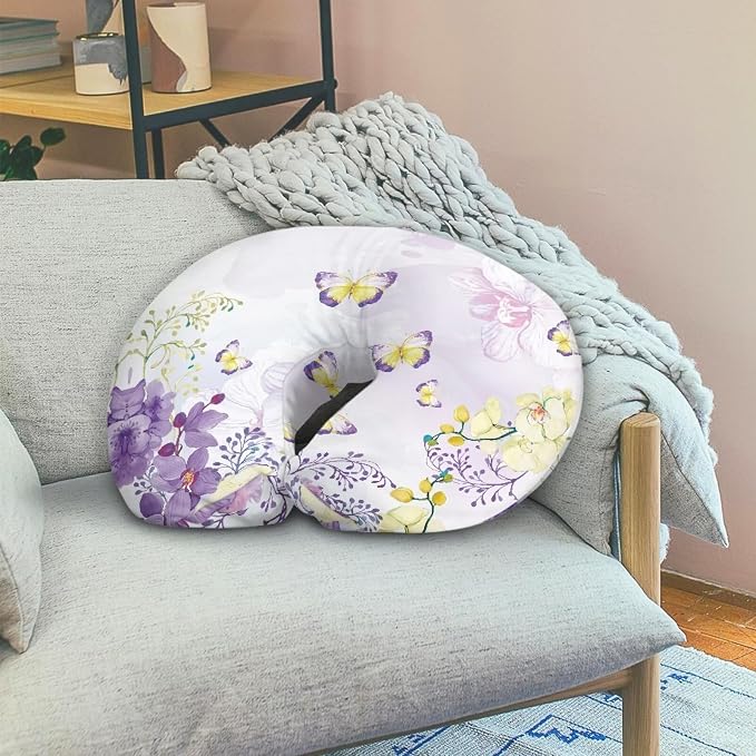 Butterfly Bottlefeeding Pillow Detachable Newborn Original Breastfeeding Slipcover Case and Positioner Removable Head Support Protector Cushion Essential with Hidden Zipper Propping Baby