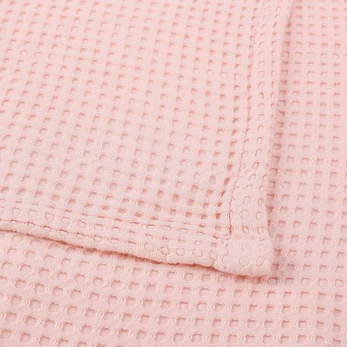 36??X 40??Inches Cooling Baby Waffle Weave Blanket, Ultra-Soft Lightweight Receiving Blanket for Newborn, Breathable Comfortable Baby Swaddle Blanket for Boys and Girls(Lemonade)