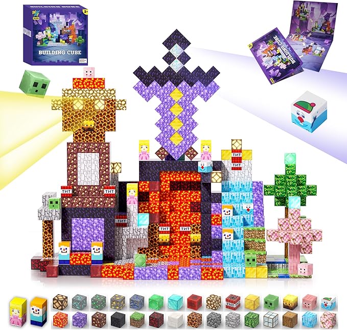 Magnetic Blocks | 200PCS - 2026 Upgraded Magnetic Building Toys for Kids Ages 1-3 Stacking Construction Magnets Travel Tiles Gifts for Toddlers 3-4 5 6 7 8 9 10 Christmas Birthday (Theme: Portal)