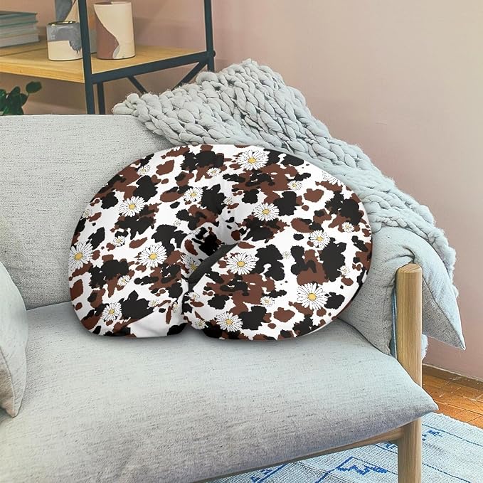 Cow Bottlefeeding Pillow Detachable Newborn Original Breastfeeding Slipcover Case Breathable Head Support Protector Cushion Essential with Hidden Zipper Propping Baby
