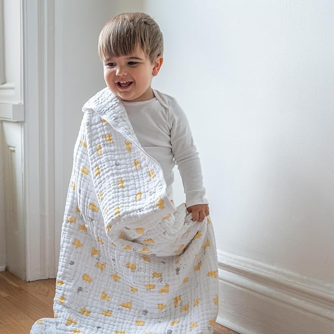 aden + anais Dream Blanket, Boutique Muslin Baby Blankets for Girls & Boys, Ideal Lightweight Newborn Nursery & Crib Blanket, Unisex Toddler & Infant Bedding, Shower & Registry Gift, Winnie The Pooh