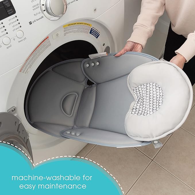 Summer Infant Snug Support in-Sink Bather ??Bathe Newborns up to 6 Months with Confidence Right in The Sink - Compression-Molded Foam Baby Bath Sink Cushion is Adjustable and Includes Anti-Slip Grips