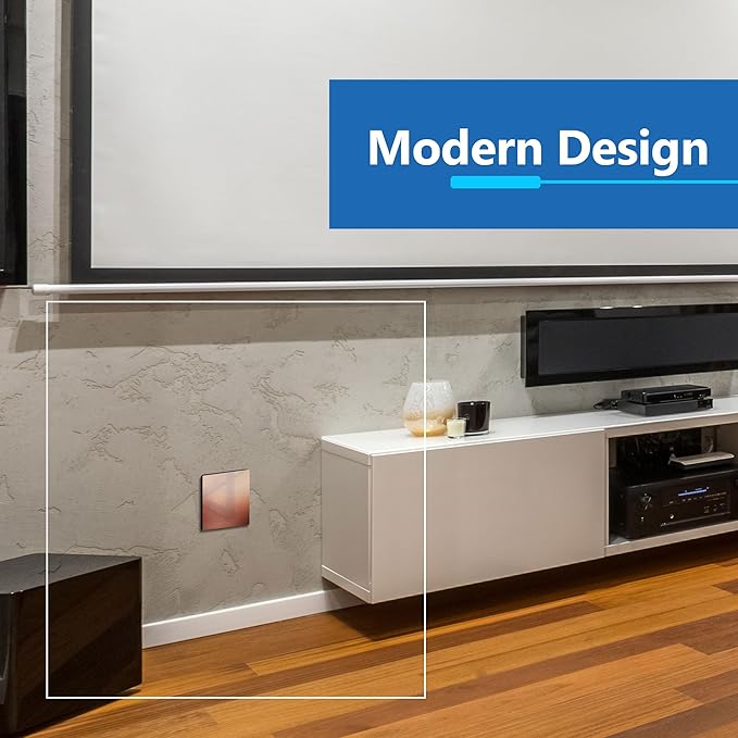 LIDER Double Blank Screwless Metal-Surface Wall Plate, Temperature and Impact Resistant, Stainless Steel, Modern Decoration Upgrade, Mid-Size 2-Gang 4.88??x 4.92?? Polished Rose Gold