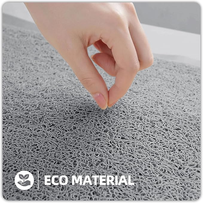 Upgraded Anti Slip Shower Mat for Inside Shower,Non Slip Bathtub Mat with Suction Cups,Shower Floor Mat,Scrubber Mats,Easy to Clean,Quick Dry,Easy Drainage,Loofah Bath Mat for Tub,Grey,16''x24''
