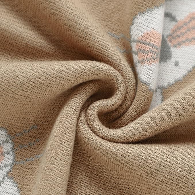 Hadetoto Baby Blankets for Boys and Girls, Newborn Knitted Cotton Swaddle Blankets Neutral Crochet Receiving Blanket, Baby Essentials, Registry & Gift, 40 x 30 inches