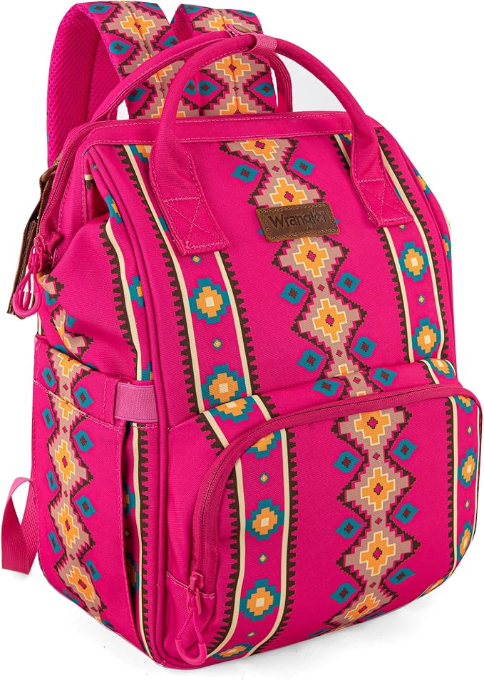 Montana West Wrangler Callie Diaper Bag Backpack with Stroller Straps Multifunction Baby Travel Bag WG2204-9110HPK