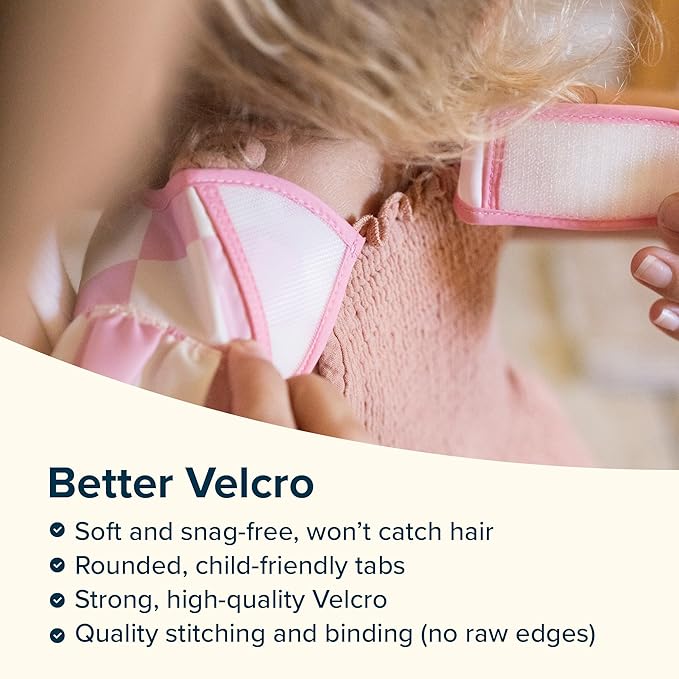Tiny Twinkle Mess-Proof Baby Bibs for Eating | Waterproof, Wipeable Toddler Bibs with Catch-All Pocket | Feeding Bibs for Girls & Boys(3 Pack,Cotton Candy)