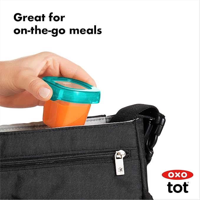 OXO Tot Baby Blocks Food Storage Containers, Teal, 6 oz