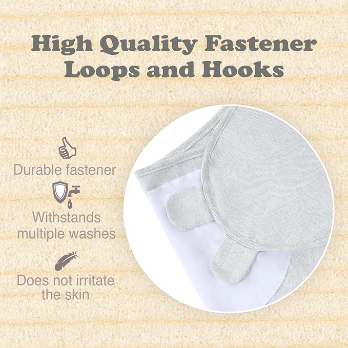 Swaddles for Newborns – 3-Pack Infant Swaddles 0-3 Months – Adjustable Swaddle Sleep Sack – Soft Organic Cotton Baby Wrap for Safe & Cozy Sleep (Melange Grey)