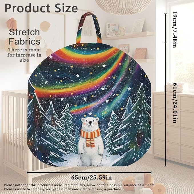 Polar Bear Nursing Pillow Cover for Breastfeeding Pillow Ultra Soft and Cozy Nursing Pillow Slipcovers,Nice Newborn Gift Best Choice for Mom or Baby Pillow Not Included