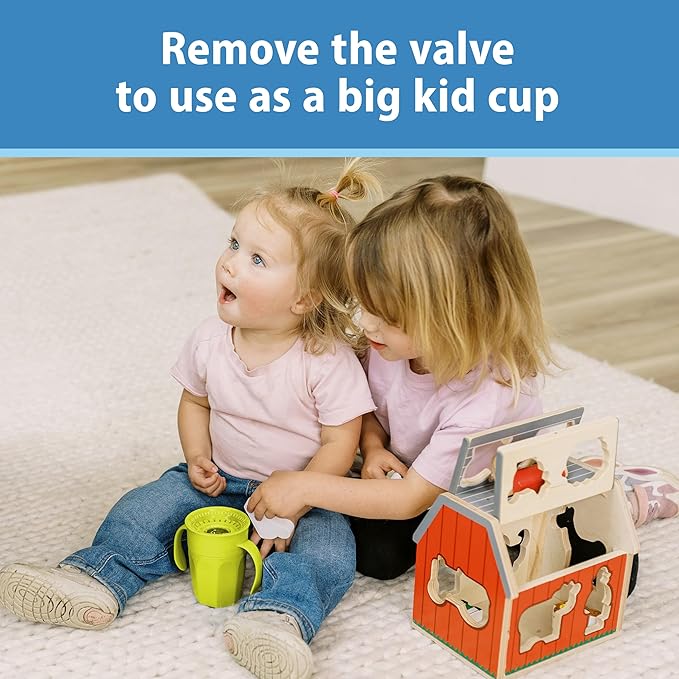 Dr. Brown's Milestones Cheers 360 Cup Spoutless Transition Cup with Handles for Easy Grip and Leak-Free Learning, 7 oz/200 mL, 6m+ (Pack of 2)